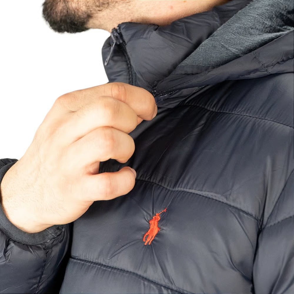 Jaqueta puffer preta RL