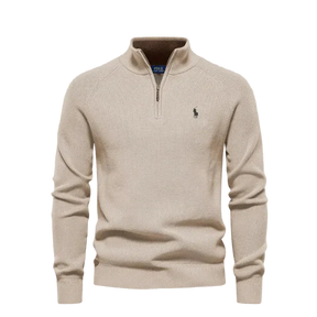 Suéter Polo Premium Meio Ziper