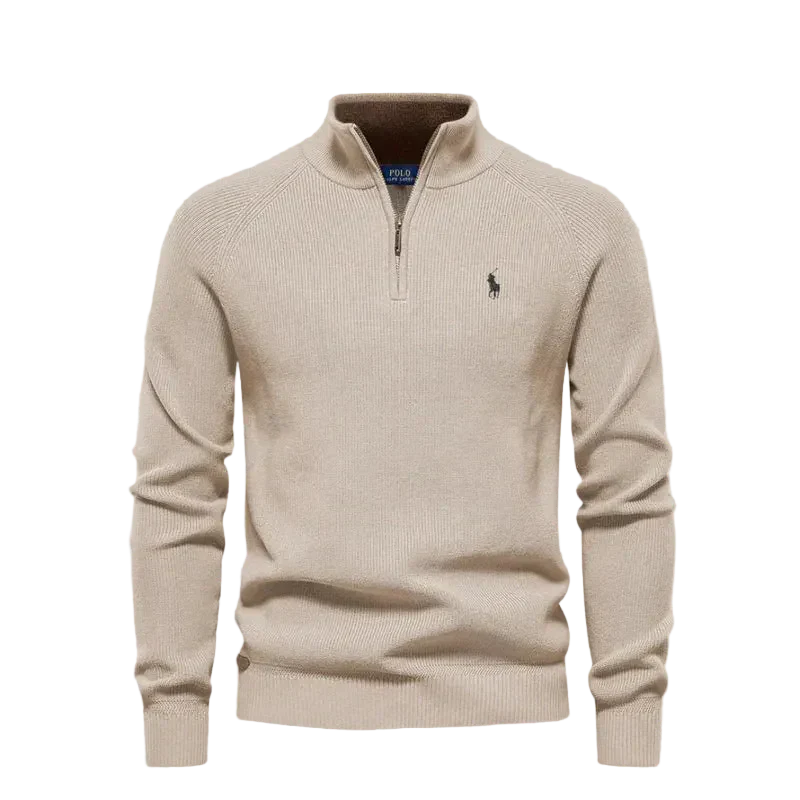 Suéter Polo Premium Meio Ziper