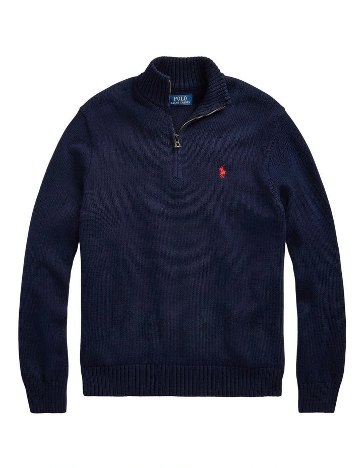 Suéter Polo Ziper Clássico