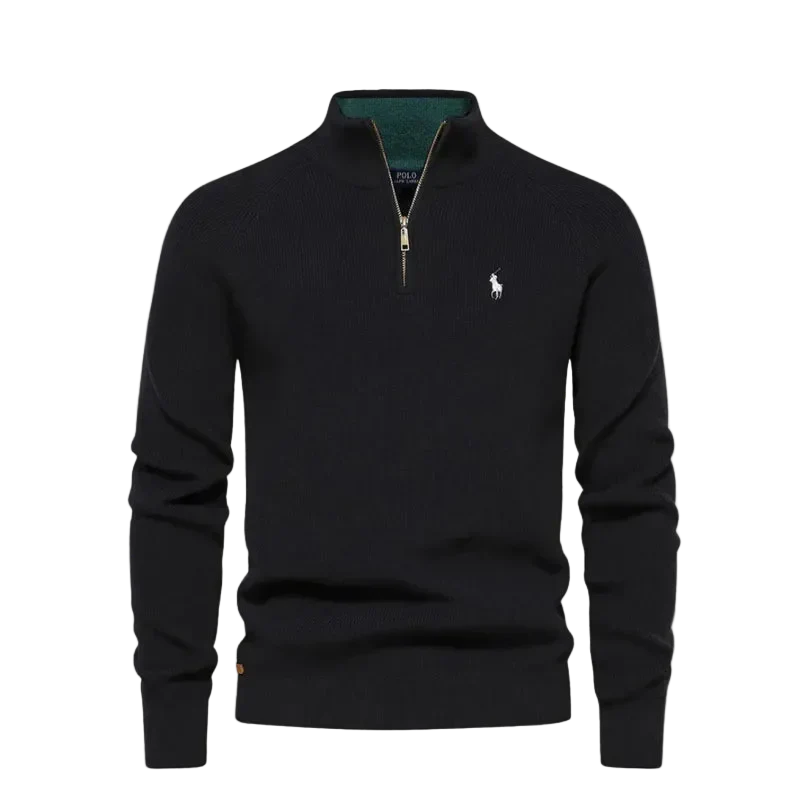 Suéter Polo Premium Meio Ziper