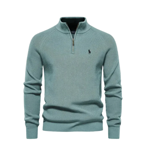 Suéter Polo Premium Meio Ziper