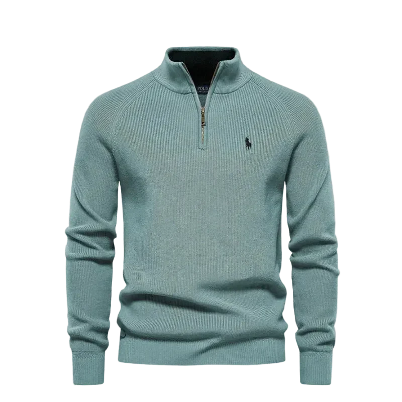 Suéter Polo Premium Meio Ziper