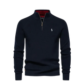 Suéter Polo Premium Meio Ziper