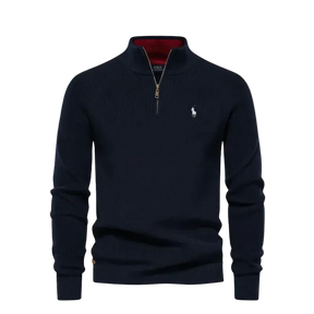 Suéter Polo Premium Meio Ziper