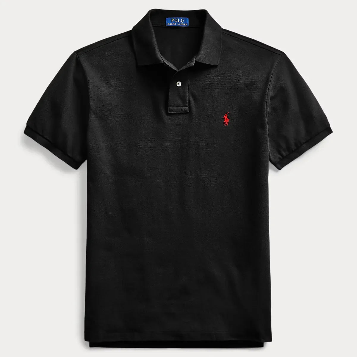 Camisa Polo Bordado Preta