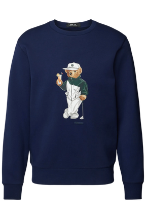 Suéter Polo Azul com estampa