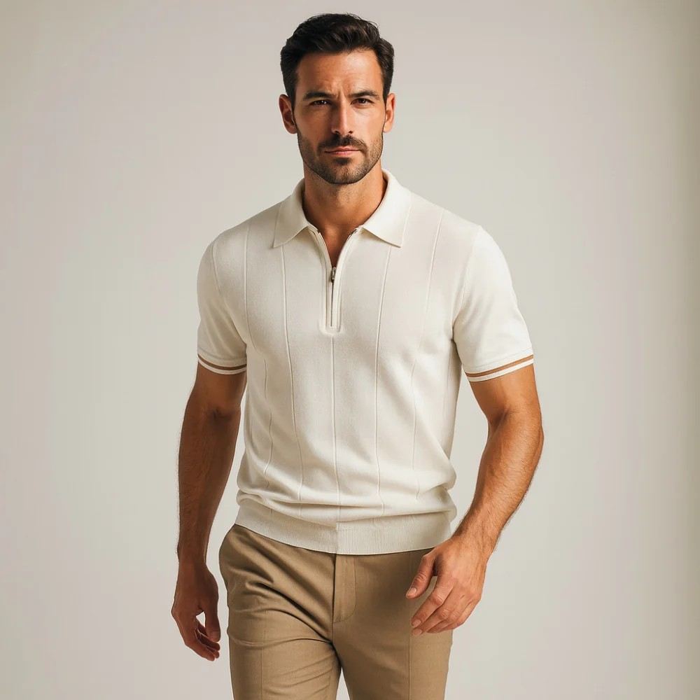 Camisa Polo Meio Zíper Riviera